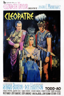 Cinema - Cleopatre - Elizabeth Taylor - Richard Burton - Rex Harrison - Illustration Vintage - Affiche De Film - CPM - C - Affiches Sur Carte