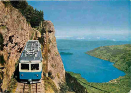 Trains - Suisse - Arth Rigi Bahn - In Der Krabelwand Mit Arth Und Zugersee - Marcophilie Au Dos - CPM - Voir Scans Recto - Treinen