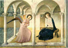 Art - Peinture Religieuse - Fra Beato Angelico - L'Annonciation - Firenze - Museo S Marco - CPM - Voir Scans Recto-Verso - Gemälde, Glasmalereien & Statuen