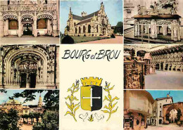 01 - Bourg En Bresse - Eglise De Brou - Multivues - Blasons - CPM - Voir Scans Recto-Verso  - Sonstige & Ohne Zuordnung