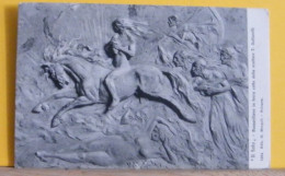 (ART3)TULLO - GOLFARELLI - IL FATO (ERINNI)  BASSORILIEVO (BOLOGNA MUSEO DEL RISORGIMENTO) - IL FATO  - VIAGGIATA 1918 - Esculturas