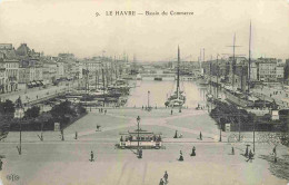 76 - Le Havre - Bassin Du Commerce - Animée - CPA - Etat écornée - Voir Scans Recto-Verso - Hafen