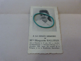 BC18A Souvenir Marguerite Balleux Chatelet 1917 1944 - Overlijden