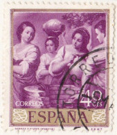 1960 - ESPAÑA - BARTOLOME ESTEBAN MURILLO - REBECA Y ELIEZER - EDIFIL 1271 - Oblitérés