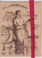 Pub Reclame - Wijn Vins & Cognacs AG Van Haeren - Boxtel - Orig. Knipsel Coupure Tijdschrift Magazine - 1924 - Werbung