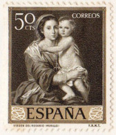 1960 - ESPAÑA - BARTOLOME ESTEBAN MURILLO - LA VIRGEN DEL ROSARIO - EDIFIL 1272 NUEVO CON CHARNELA - Neufs