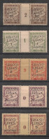 GRAND LIBAN - 1924 - Taxe TT N°YT. 1 à 5 - Série Complète En Paires Millésimées - Neuf * / MH VF - Timbres-taxe