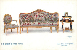 Raphael Tuck & Sons' Oilette Postcard The Queen's Dolls House Series I -  Drawing Room Furniture - Tuck, Raphael