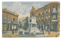 RO 86 - 19330 GALATI, Market, Statue, Romania - Old Postcard - Used - 1929 - Roemenië
