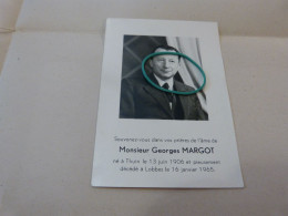 BC18A Souvenir   Georges Margot Thuin 1906 1965 - Décès