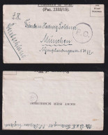 Great Britain 1919 POW Letter CAMP SKIPTON X MÜNCHEN Germany - Briefe U. Dokumente