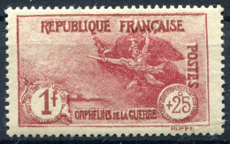 Z3792 FRANCIA 1926 Orphelins De La Guerre, 1 F. + 0,25, CU 231 MH*, Valore Catalogo € 90, Buone Condizioni - Neufs