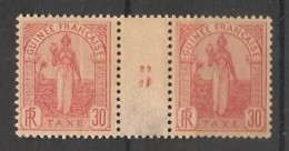 GUINEE - 1905 - Taxe TT N°YT. 4 - Femme 30c Rose - Paire Millésimée 5 - Neuf** / MNH - Neufs