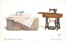 Raphael Tuck & Sons' Oilette Postcard The Queen's Dolls House Series I - In The Linen Room - Tuck, Raphael