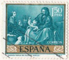 1960 - ESPAÑA - BARTOLOME ESTEBAN MURILLO - SAGRADA FAMILIA DEL PAJARITO - EDIFIL 1276 - Oblitérés