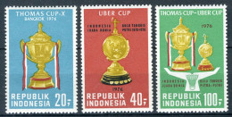 INDONESIE: ZB 839/841 MNH 1976 Wereldkampioenschappen Badminton - Indonesia