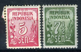 INDONESIE: ZB 75/76 MH 1951 Cijfertype -1 - Indonesien