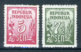 INDONESIE: ZB 75/76 MH 1951 Cijfertype - Indonesien