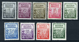 INDONESIE: ZB 72/80 MH 1951 Cijfertype - Indonesien