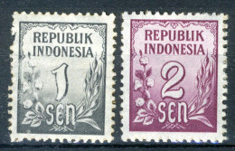 INDONESIE: ZB 72/73 MNH 1951 Cijfertype - Indonesien