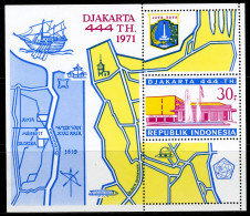 INDONESIE: ZB 700 MNH Blok 18 1971 444-jarig Bestaan Stad Jakarta -3 - Indonesien