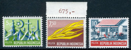 INDONESIE: ZB 651/653 MNH 1969 Vijfjaren Plan Wederopbouw - Indonesien