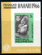 INDONESIE: ZB 548 MH 1966 Blok 6 Dag Van De Scheepvaart -1 - Indonesia