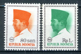 INDONESIE: ZB 527/528 MNH 1966 President Soekarno 1966 In Vijfhoek -2 - Indonésie