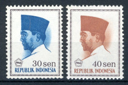 INDONESIE: ZB 524/525 MNH 1966 President Soekarno 1966 In Vijfhoek - Indonesia