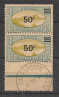 GUADELOUPE - 1943-44 - N°YT. 166 - 50c Sur 25c - Paire Bdf Avec Oblitération De Basse-Terre - Neuf Luxe ** / MNH - Unused Stamps