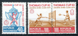 INDONESIE: ZB 945/947 MNH 1979 Thomas Cup  - Indonesien