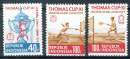 INDONESIE: ZB 945/947 MNH 1979 Thomas Cup -3 - Indonésie