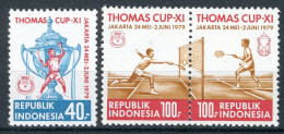 INDONESIE: ZB 945/947 MNH 1979 Thomas Cup -1 - Indonesia