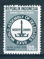 INDONESIE: ZB 924 MNH 1978 Wereld Onderwijzers Congres Jakarta -1 - Indonesië