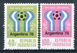 INDONESIE: ZB 918/919 MNH 1978 Wereldkampionschappen Voetbal Argentinië - Indonesien