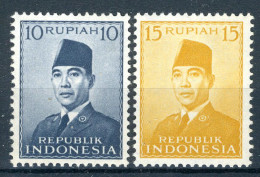 INDONESIE: ZB 90/91 MNH 1951 President Soekarno - Indonésie