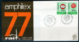 INDONESIE: ZB 885/886 FDC 1977 Int. Postzegeltentoonstelling Amphilex -1 - Indonesia