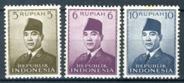 INDONESIE: ZB 88/90 MH 1951 President Soekarno - Indonesien