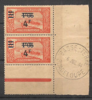 GUADELOUPE - 1943-44 - N°YT. 171 - 4f Sur 1f05 - Paire Bdf Avec Oblitération De Basse-Terre - Neuf Luxe ** / MNH - Unused Stamps