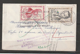 FRANCE -affranchissement Yv :1248-1249 12/01/1970 - Cachets De Facteur Et De Retour - Inconnu, Paris 12eme - Briefe U. Dokumente