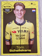 Card Tom Schellekens - Team Visma-Lease A Bike Development - 2024 - Cycling - Cyclisme - Ciclismo - Wielrennen - Radsport