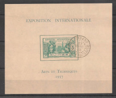 GUINEE - 1937 - Bloc Feuillet BF N°YT. 1 - Exposition Internationale - Oblitéré / Used - Used Stamps