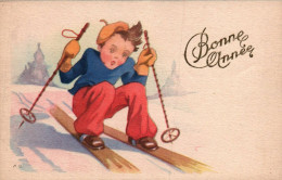 N°3043 W -cpa Illustrateur -bonne Année- - 1900-1949