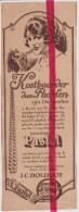 Pub Reclame - Tandpasta Pastol , JC Boldoot - Orig. Knipsel Coupure Tijdschrift Magazine - 1925 - Werbung