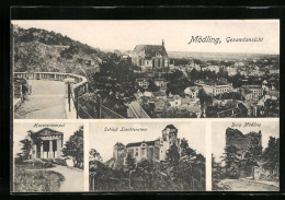 AK Mödling, Husaren-Tempel, Burg Liechtenstein, Burg Mödling Und Totale  - Other & Unclassified