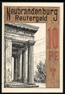 Notgeld Neubrandenburg, 10 Pfennig, Partie Am Belvedere  - Lokale Ausgaben