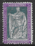 Italia Italy 1928 Regno Emanuele Filiberto L5 Sa N.229 Nuovo MH * - Nuovi