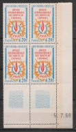 SPM - 1968 - N°YT. 384 - Droits De L'Homme - Bloc De 4 Coin Daté - Neuf Luxe ** / MNH / Postfrisch - Ungebraucht