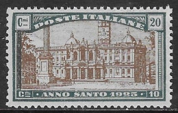 Italia Italy 1924 Regno Anno Santo C20 Sa N.169 Nuovo MH * - Ongebruikt