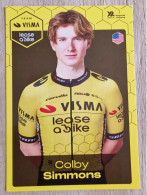 Card Colby Simmons - Team Visma-Lease A Bike Development - 2024 - Cycling - Cyclisme - Ciclismo - Wielrennen - Ciclismo